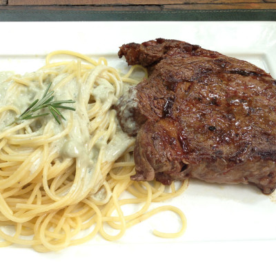 Restaurante & Adega Zino Bife Ancho com massa | Cozinha do João