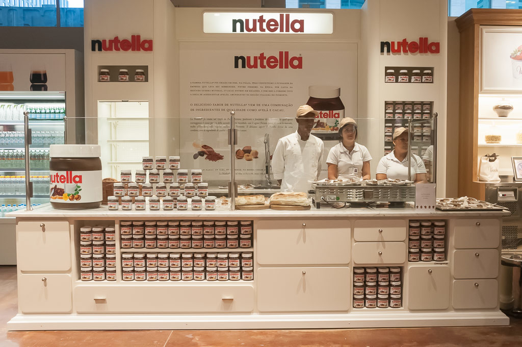 E esse balcão da Nutella? Uma delícia!