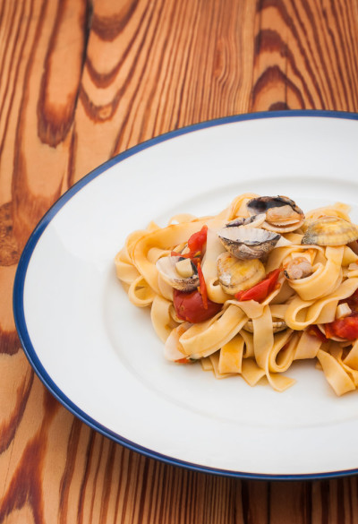 Receita de Tagliatelle ao vôngole apimentado com molho de tomate | Cozinha do João