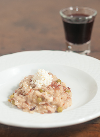 Receita: Risoto de ervilha, presunto cru e queijo de cabra | Cozinha do João
