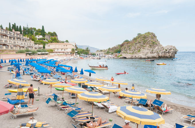 Viagem para Taormina, na Sicília, Itália: praia é no Lido La Pigna | Cozinha do João